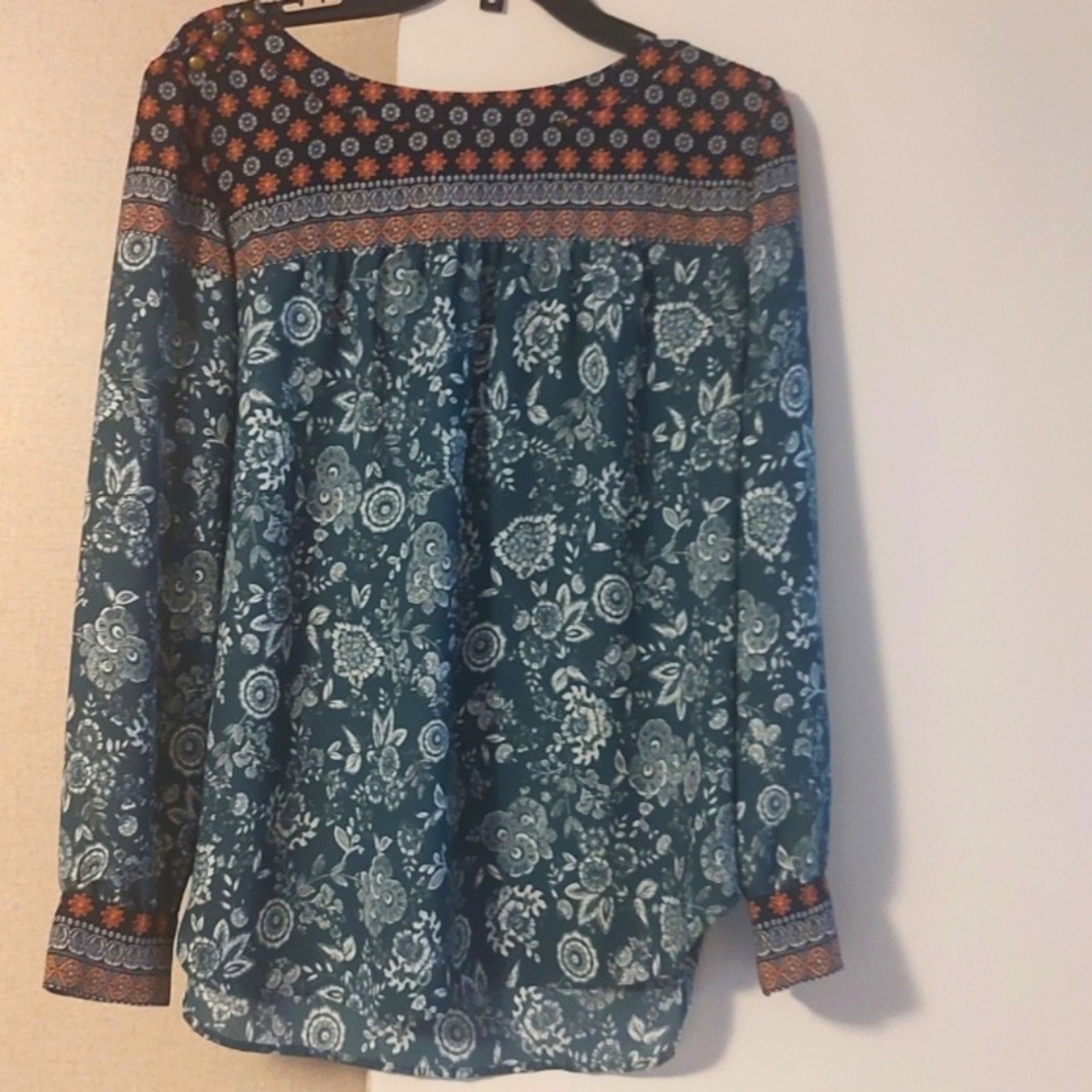 Loft - Patterned Blouse - Size L